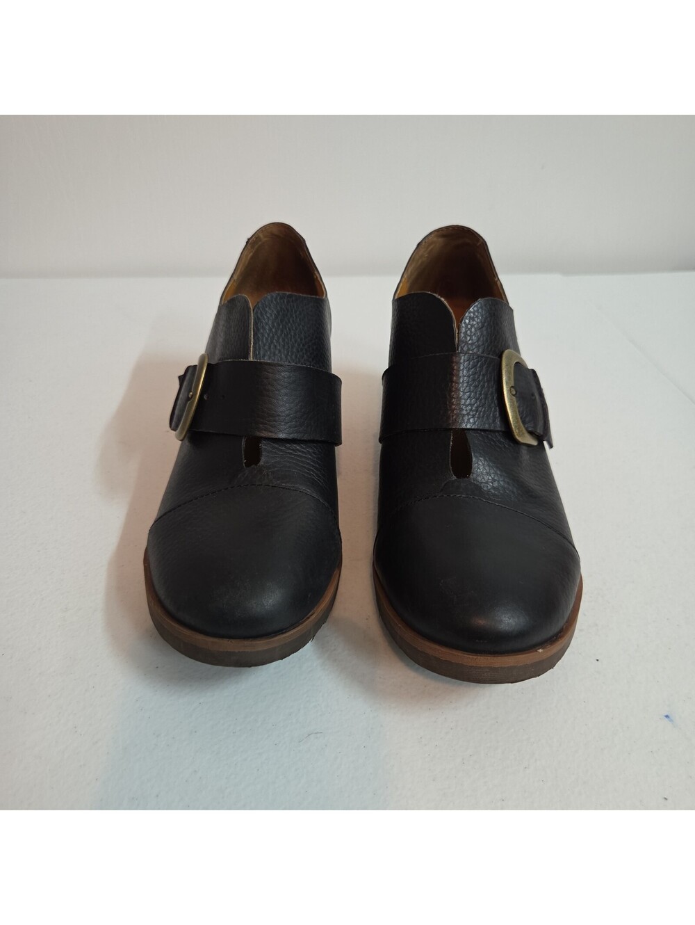 women's black pebbled leather shoes by Kork Ease size 9
